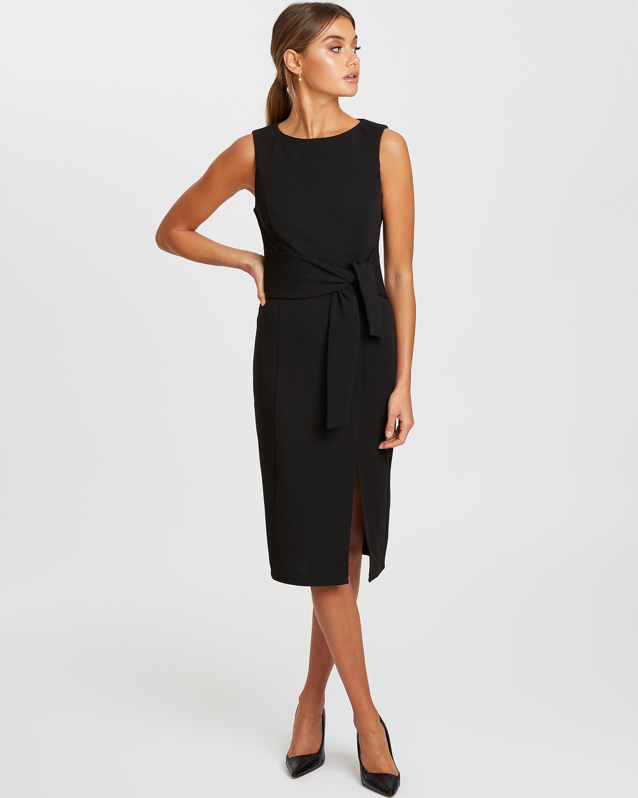 Deanna Tie Waist Midi Dress