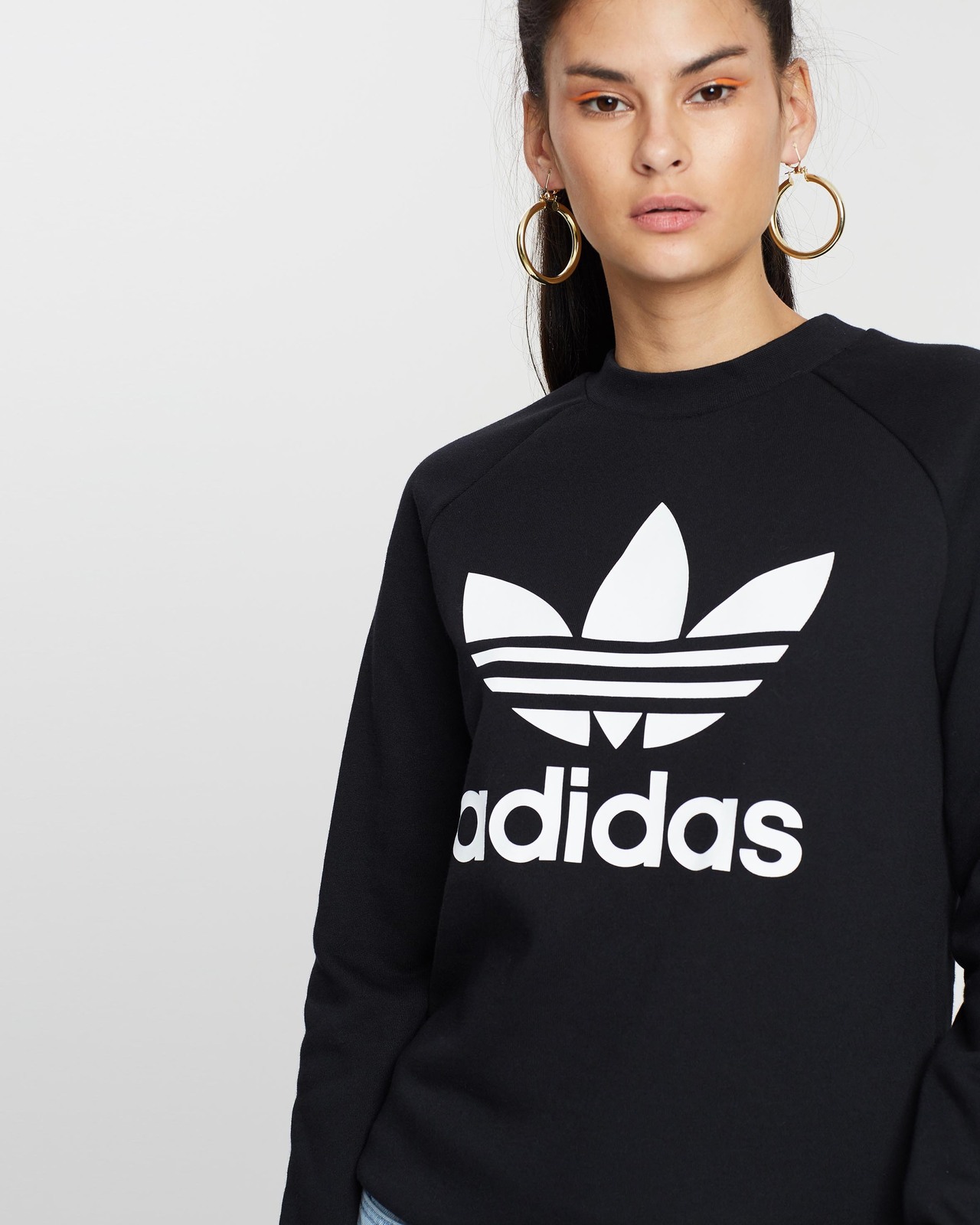 adidas trefoil crew sweat