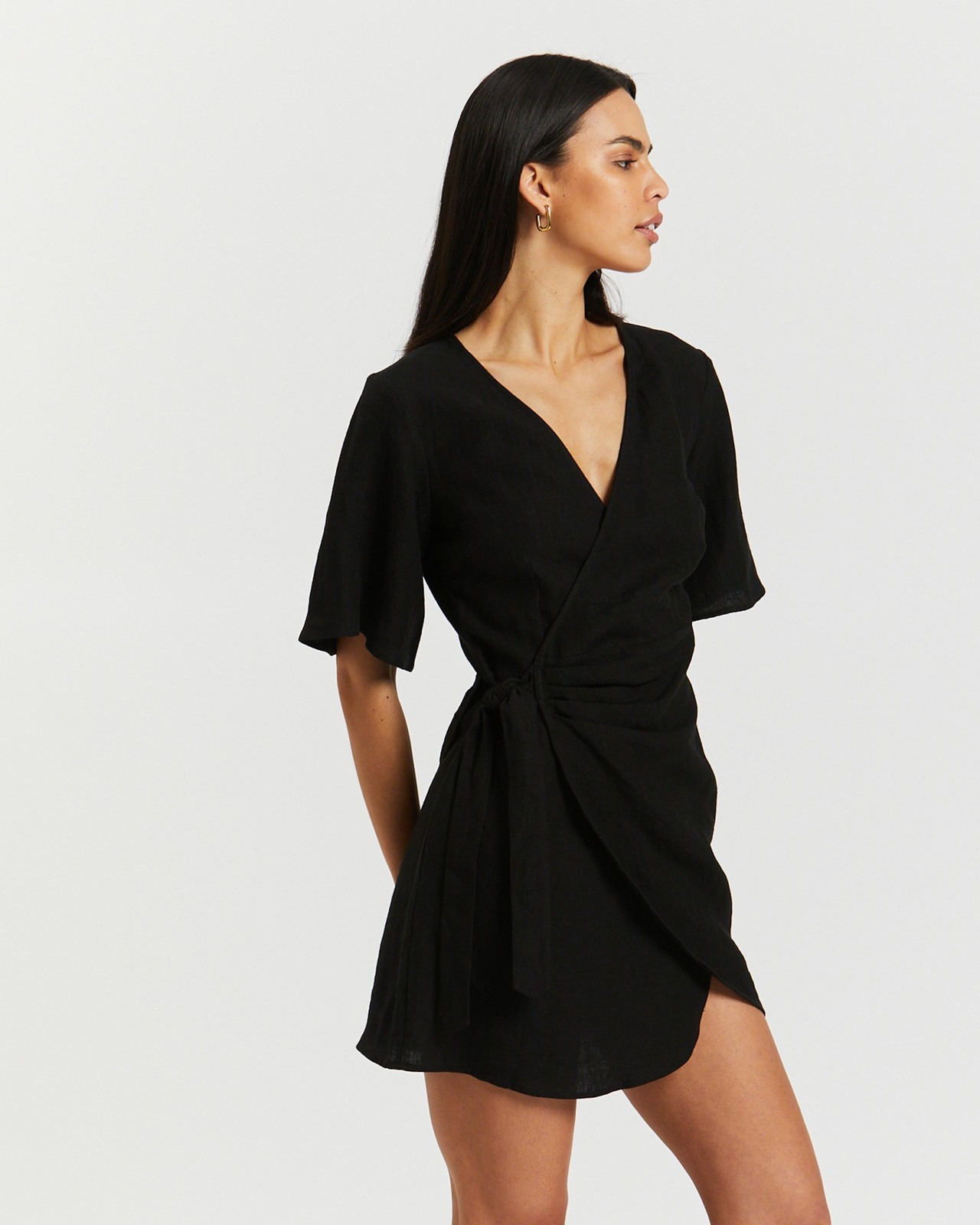Wrap Linen Dress