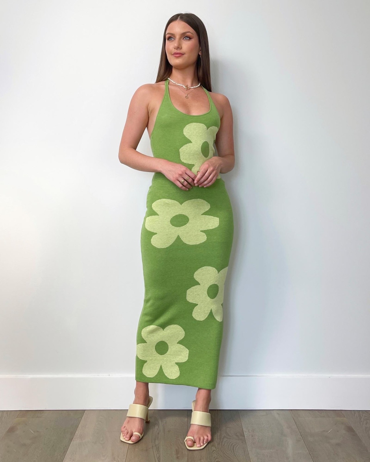 Garden Party Halter Midi Dress