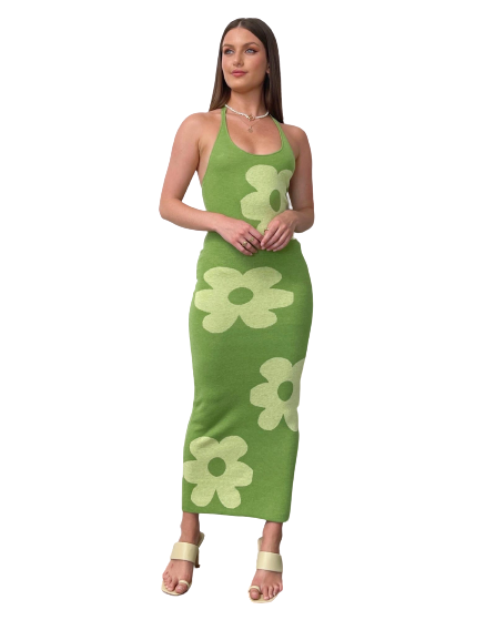 Garden Party Halter Midi Dress