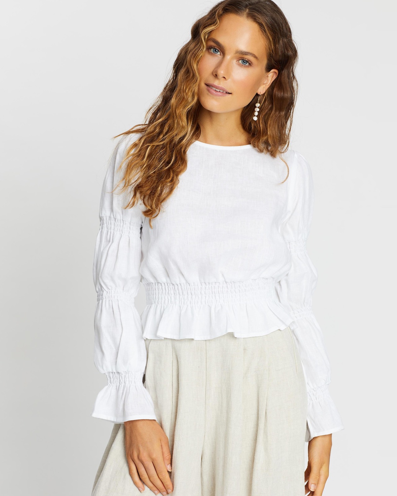 Shirring Detail Top