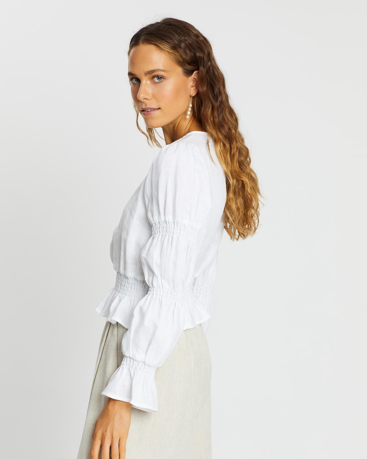 Shirring Detail Top