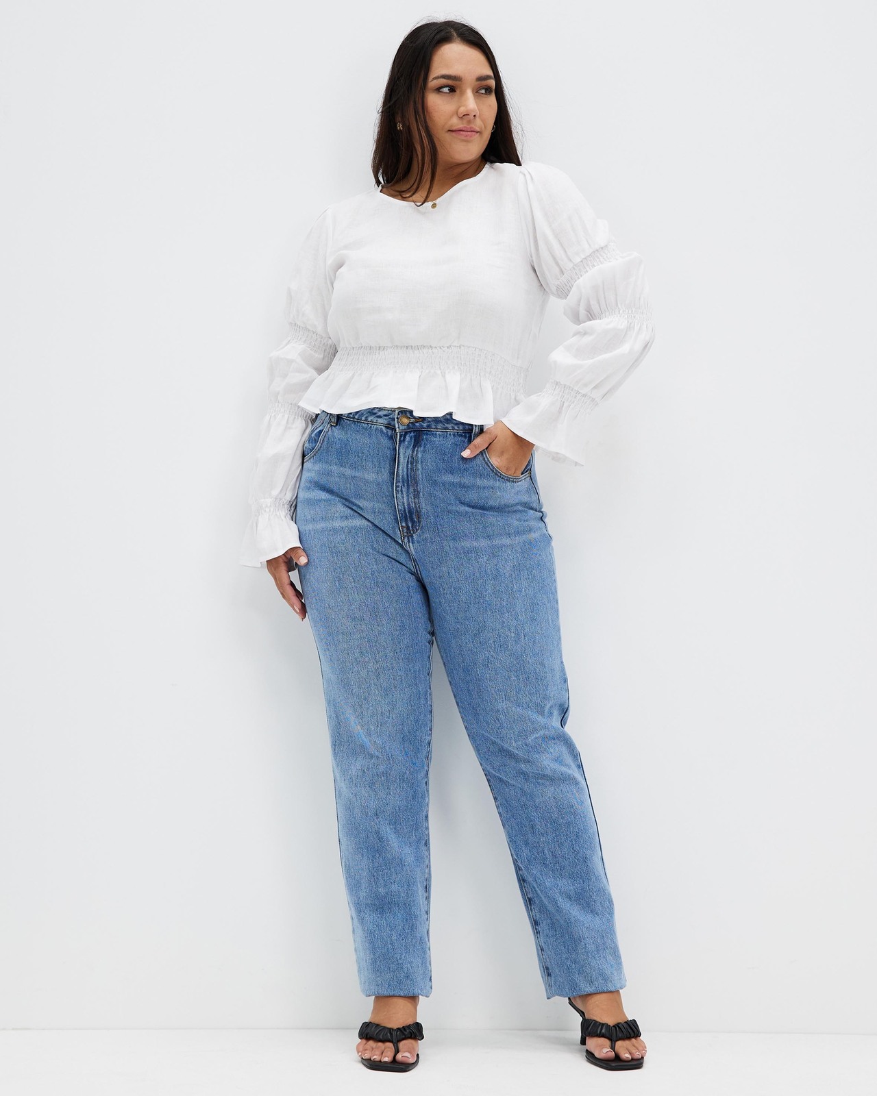 Shirring Detail Top
