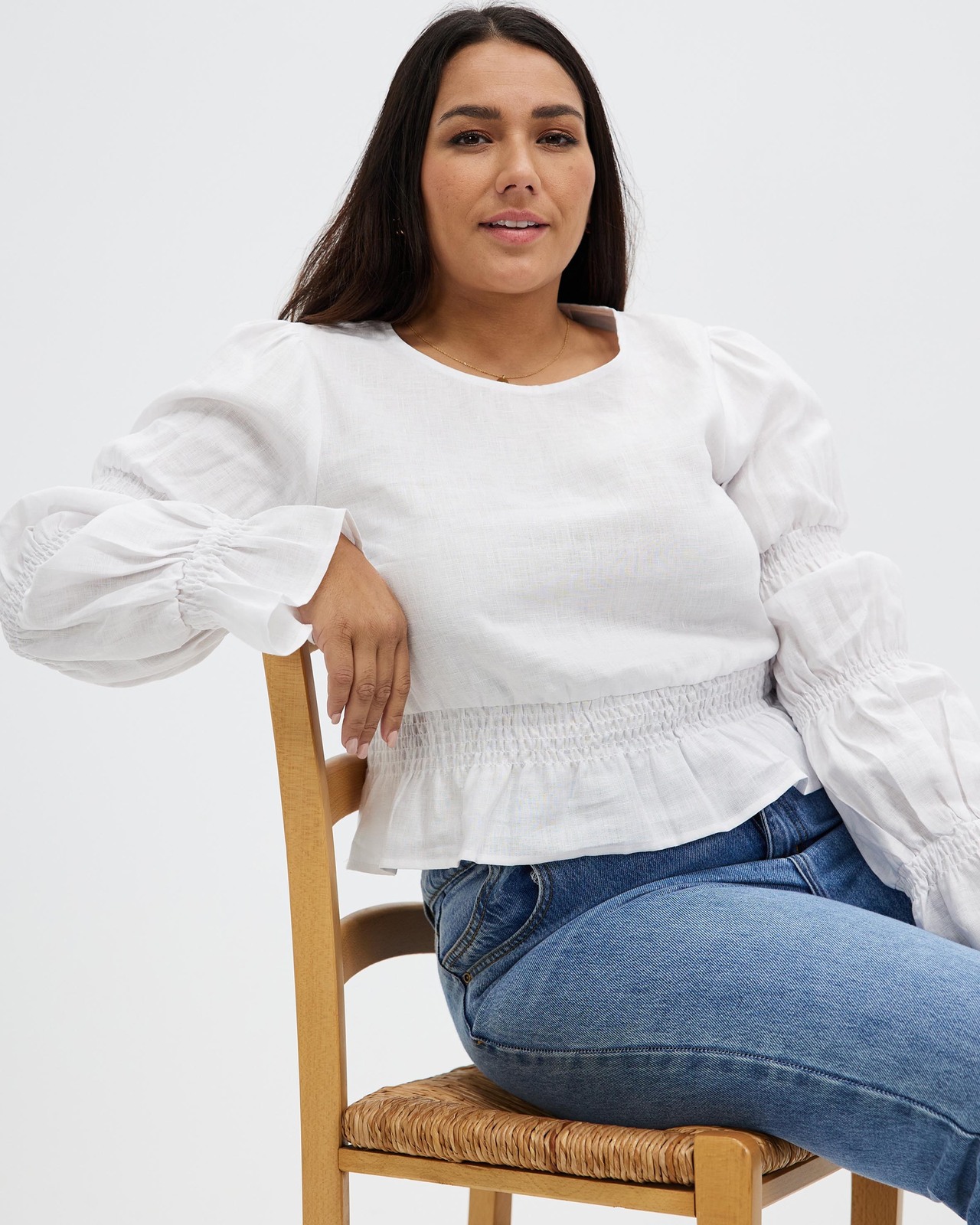 Shirring Detail Top