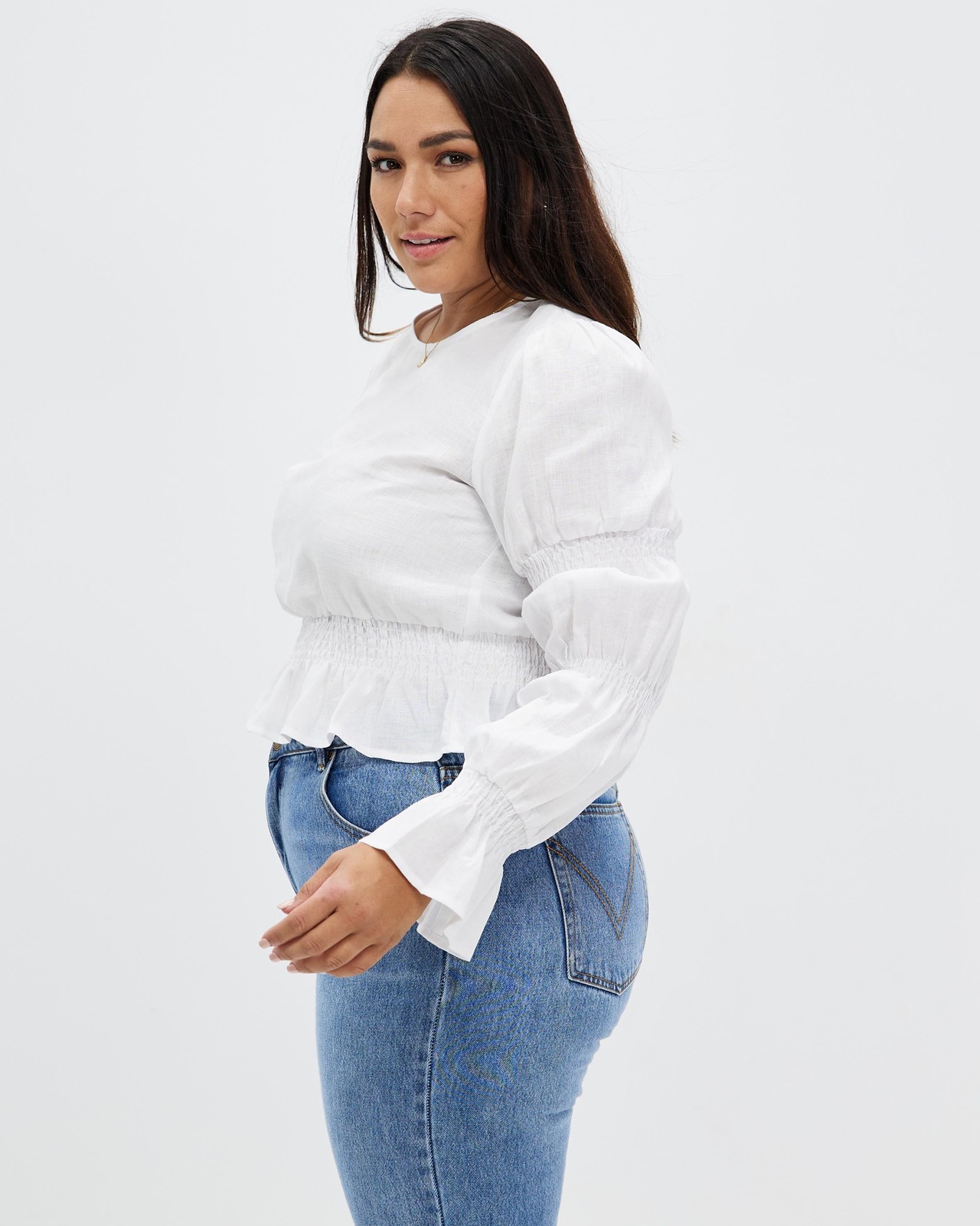Shirring Detail Top