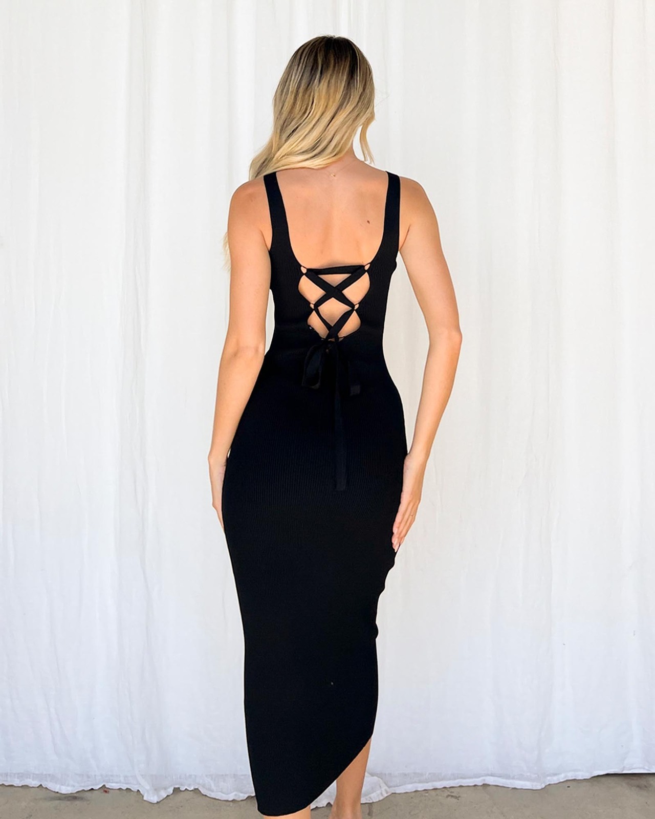 Dazie Night Lights Tie Back Knit Dress Dazie Night Lights Tie Back Knit Dress
