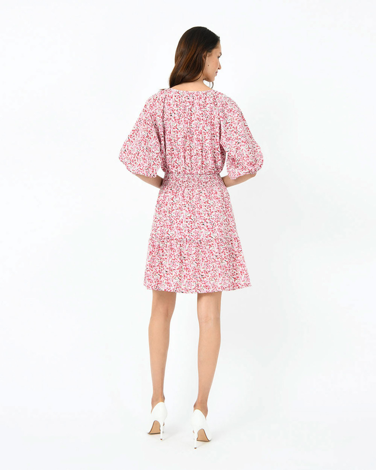 Marilena Shirred Wasit Dress