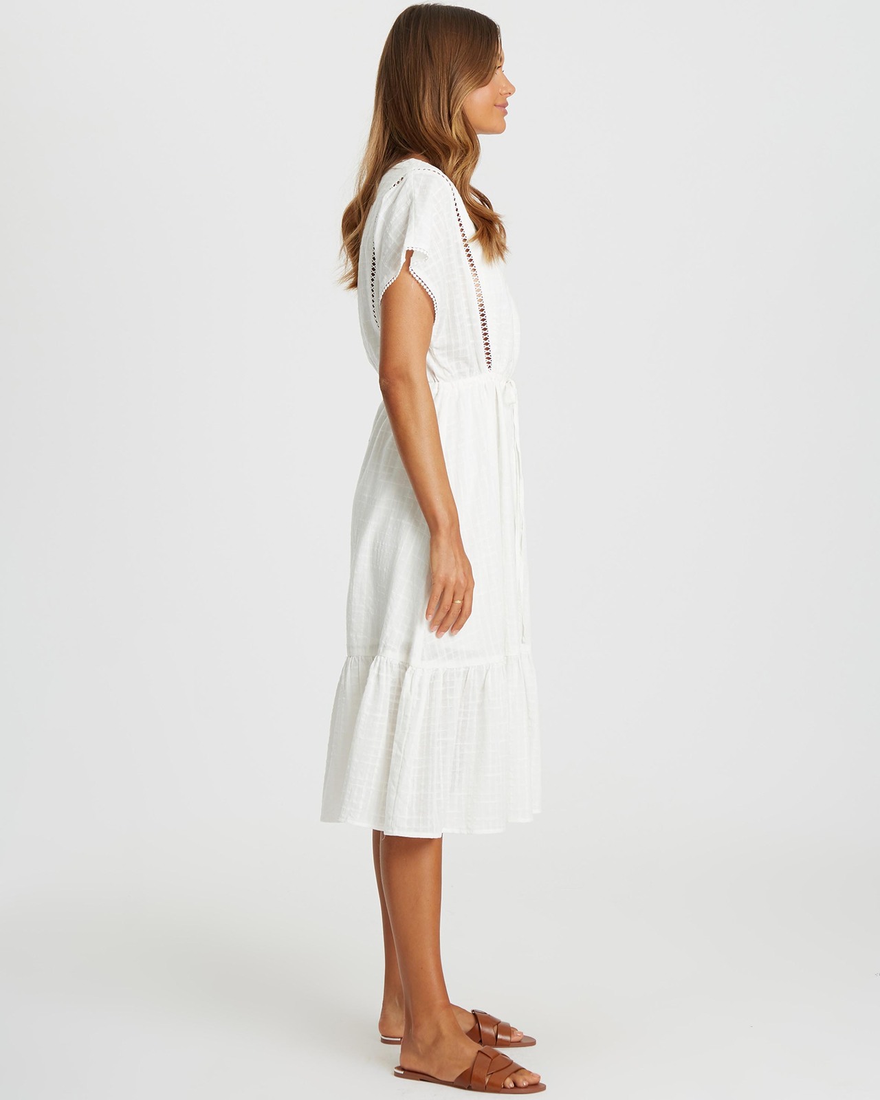 Honeymoon Trim Midi Dress