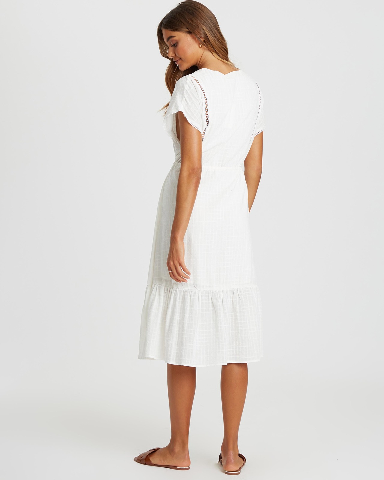Honeymoon Trim Midi Dress