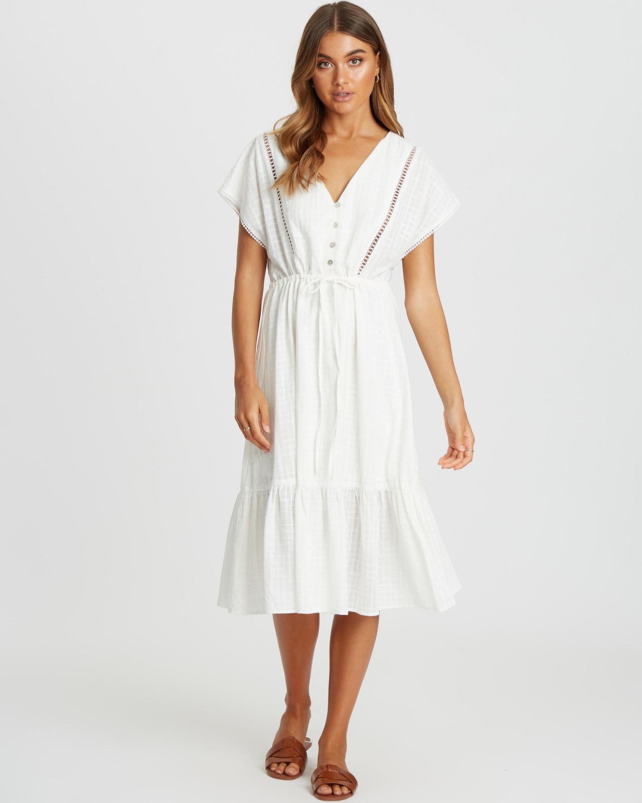 Honeymoon Trim Midi Dress