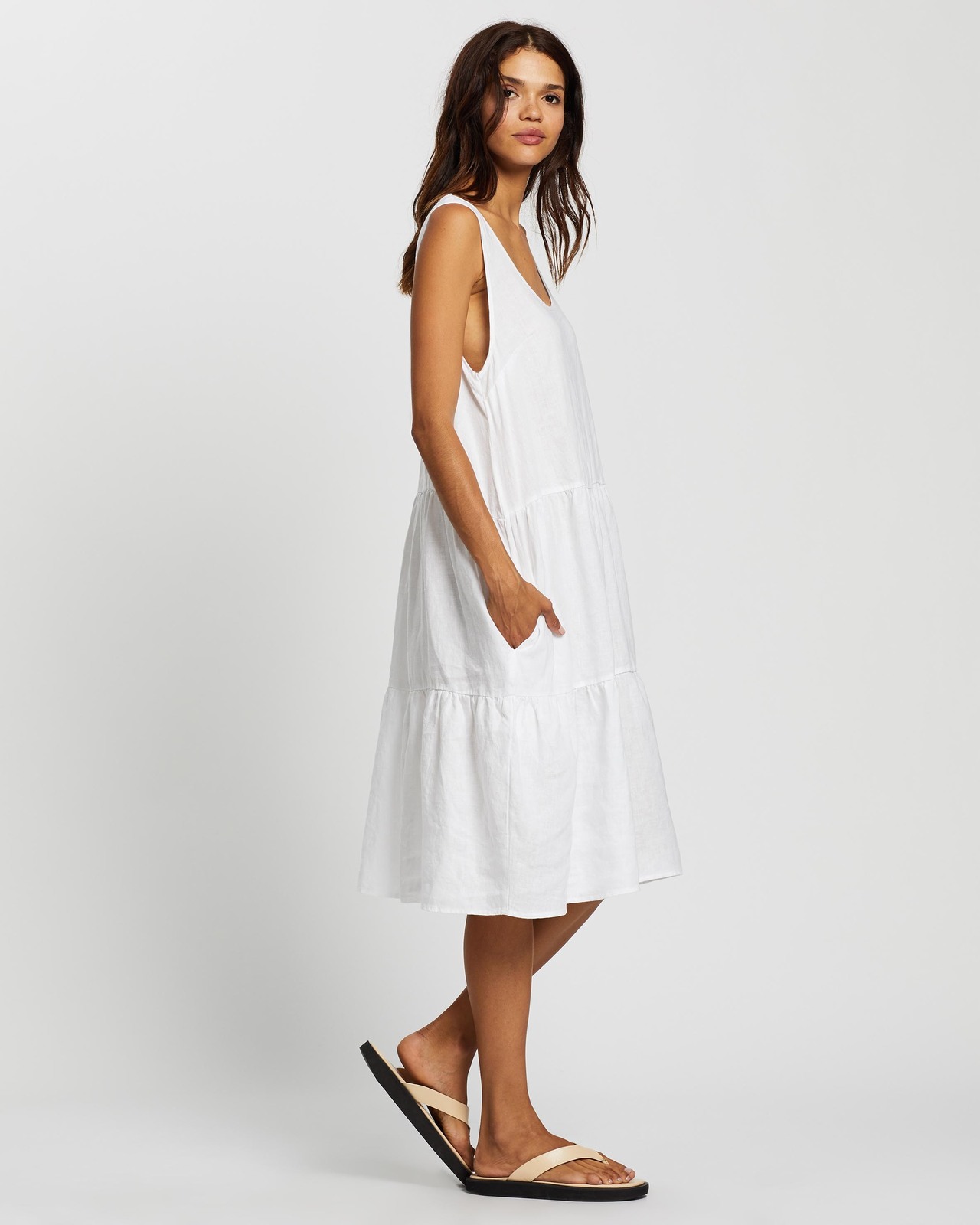 boden smocked linen shirt dress Boden Women's Mae Linen Blend Shirt Dress in Blue