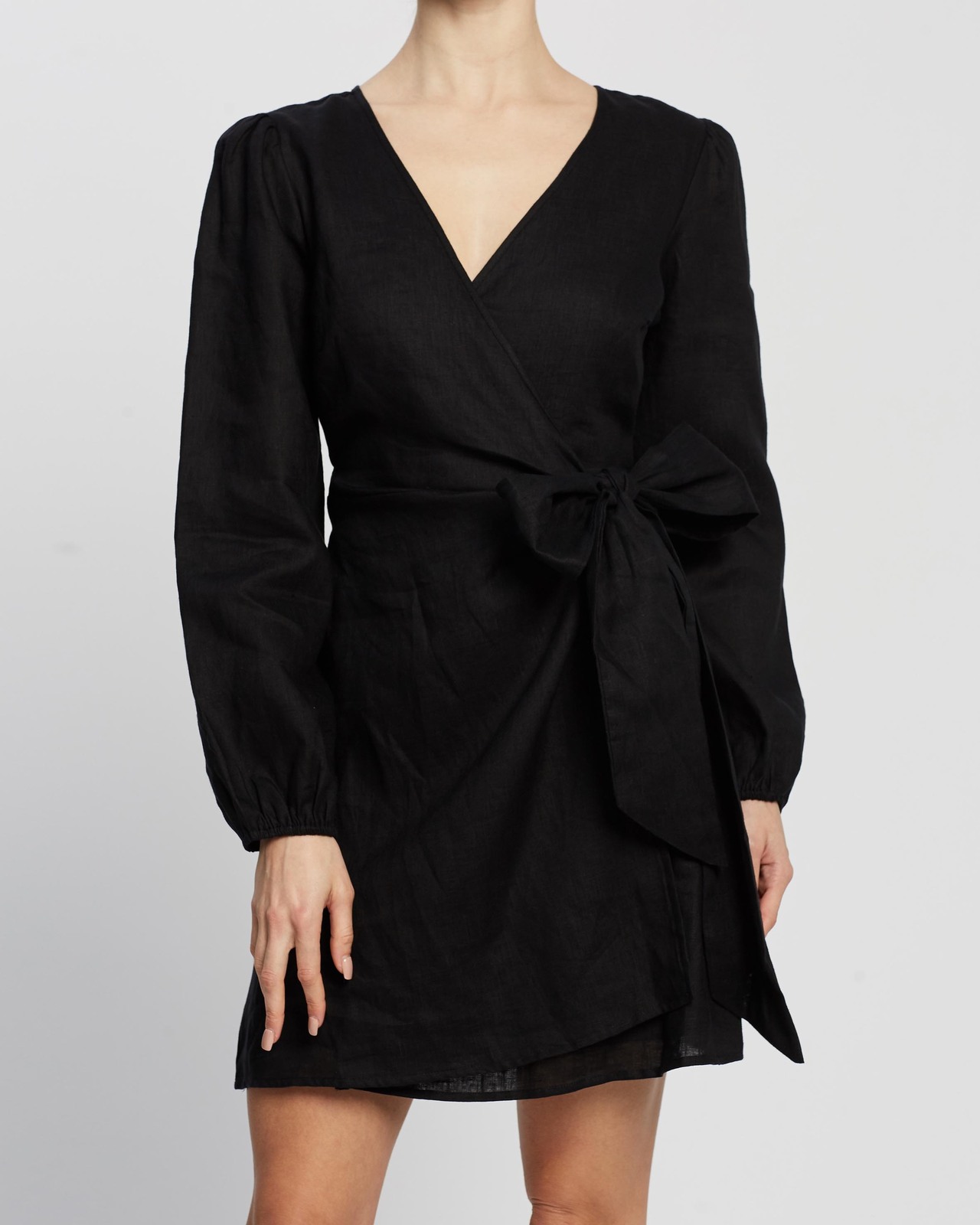 Linen Wrap Dress