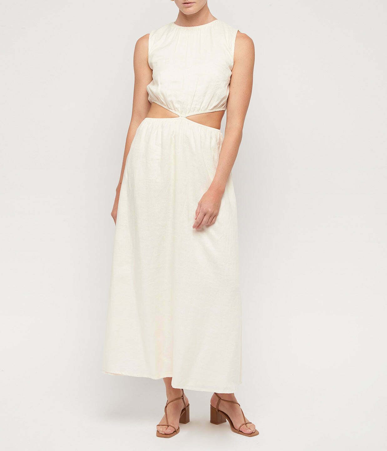 Las Flores Maxi Dress in Plain Shell