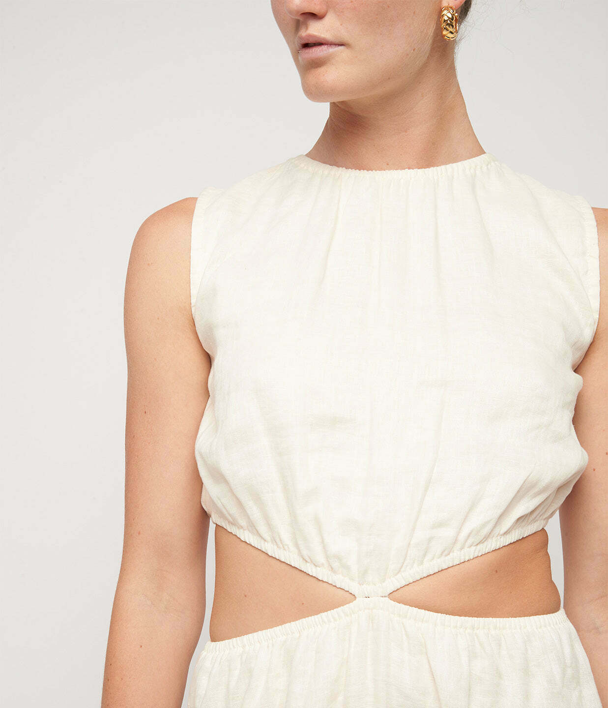 Las Flores Maxi Dress in Plain Shell