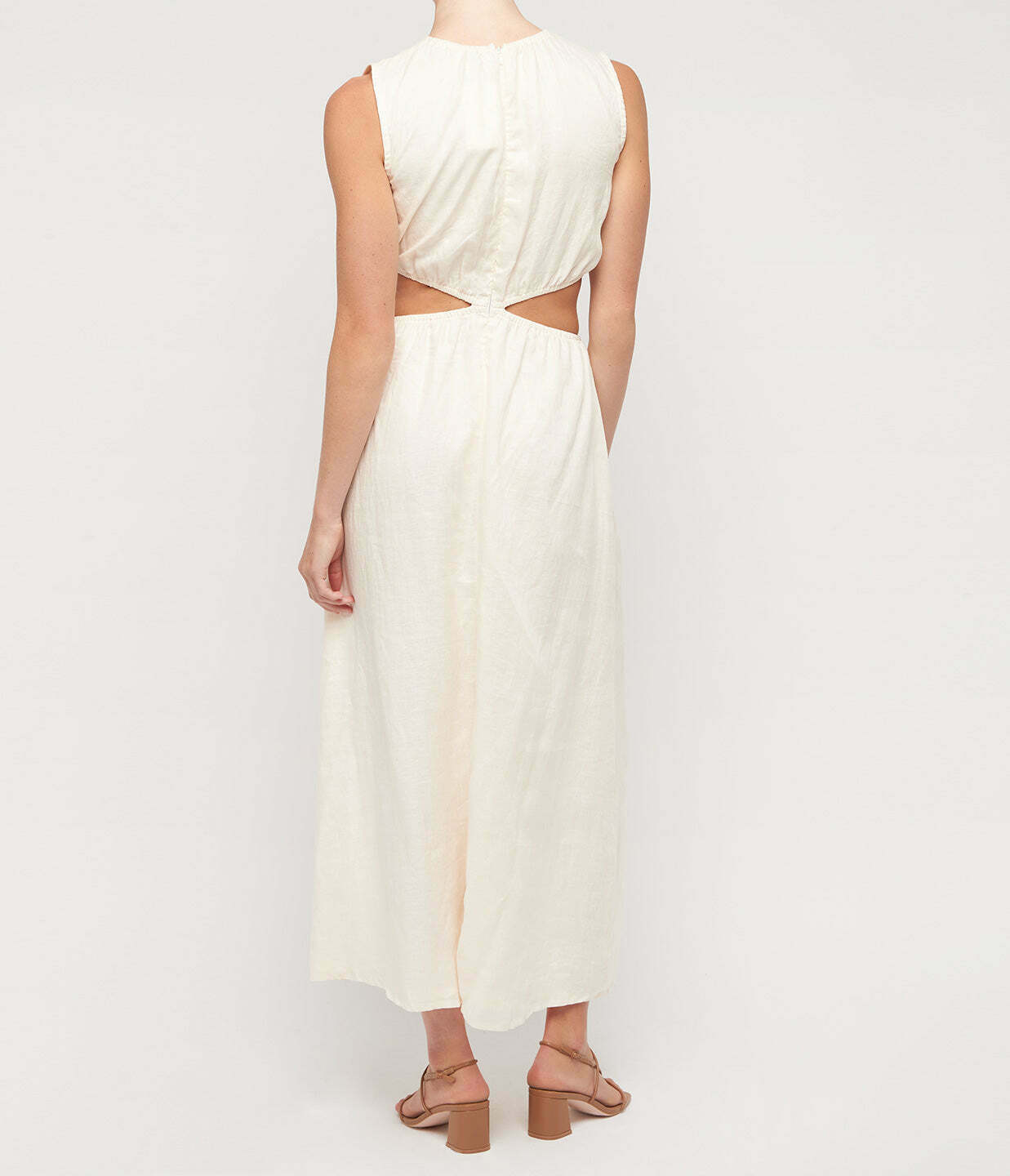 Las Flores Maxi Dress in Plain Shell