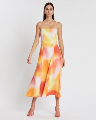 knee length dresses for ladies Rent C/Meo Collective Cream Construct Midi Dress main image 0