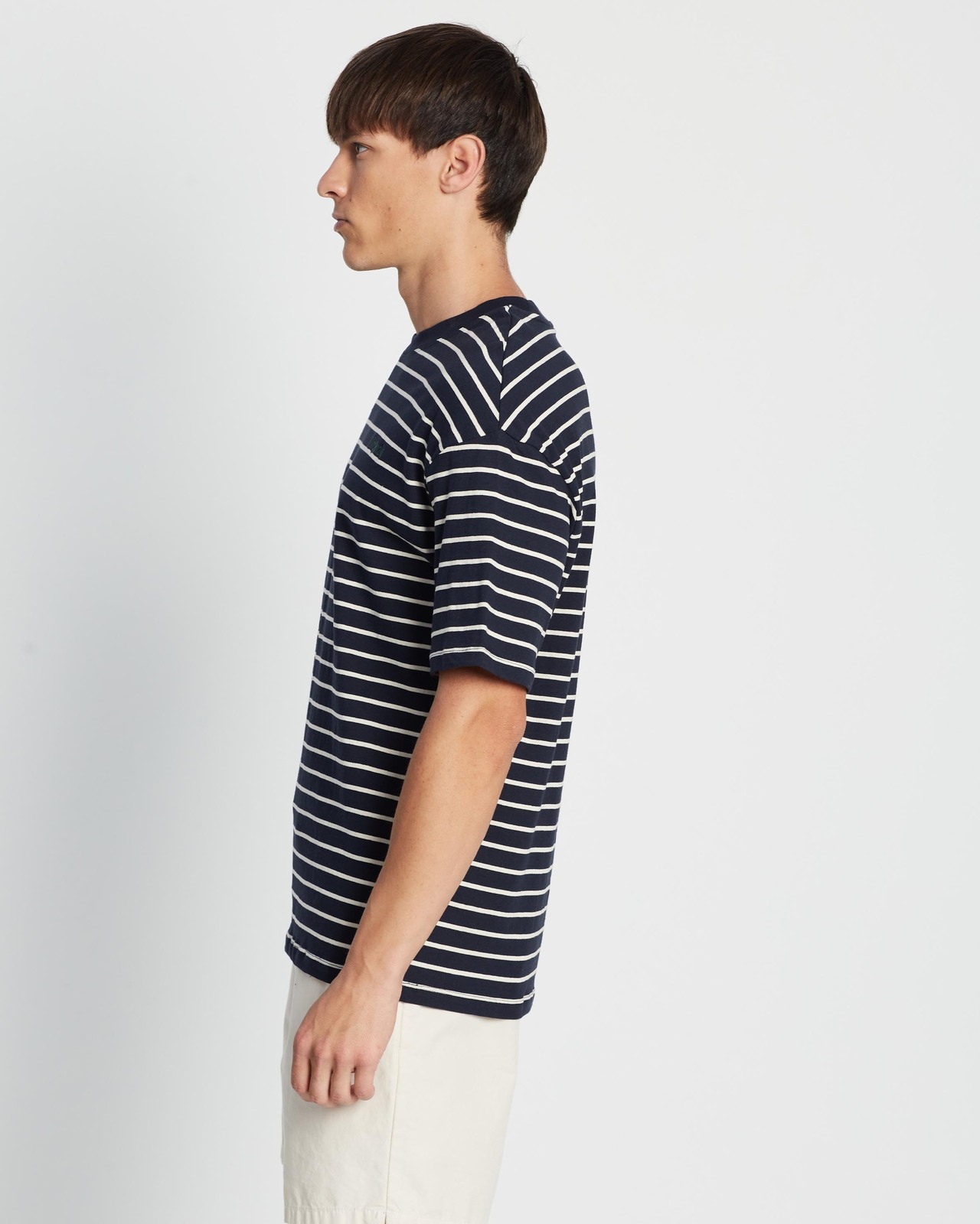 Harlow Stripe Ringer SS Crew Neck Tee