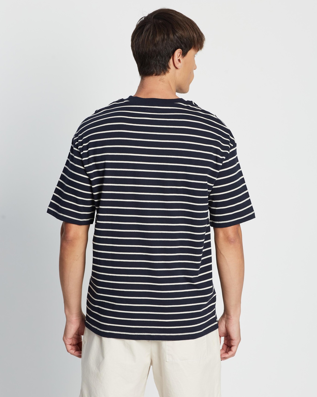 Harlow Stripe Ringer SS Crew Neck Tee