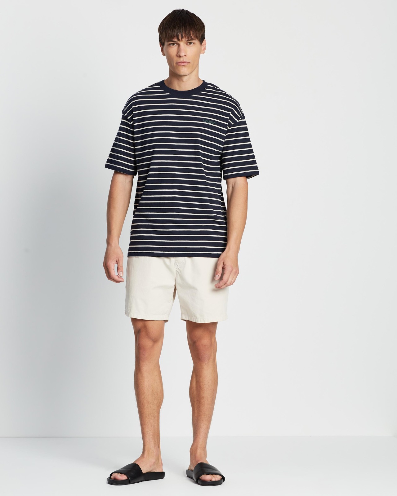 Harlow Stripe Ringer SS Crew Neck Tee