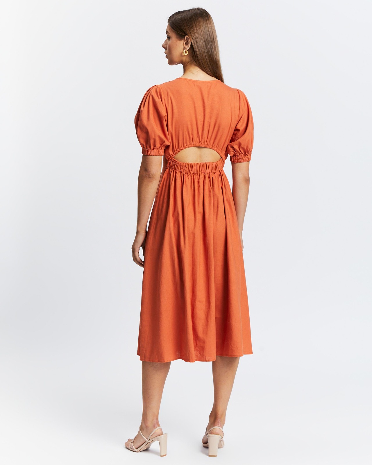 Devina Linen Blend Midi Dress