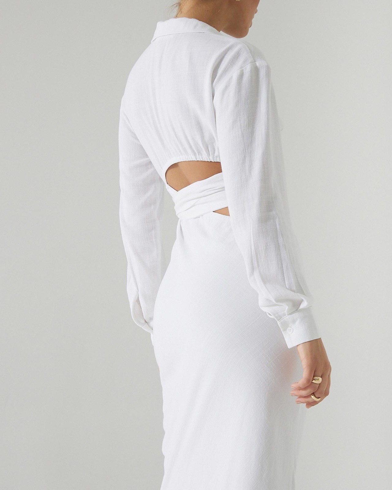 Ari Wrap & Tie Midi Dress