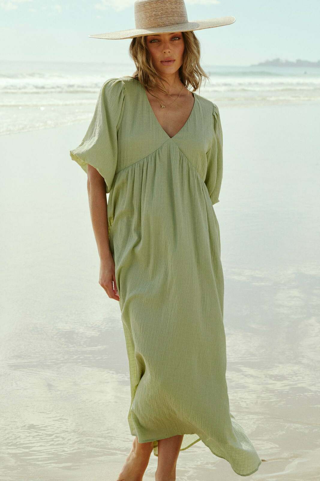 knee length dresses for ladies Baltic Born Womens Amalfi Midi Dress | Lemon Print main image 0