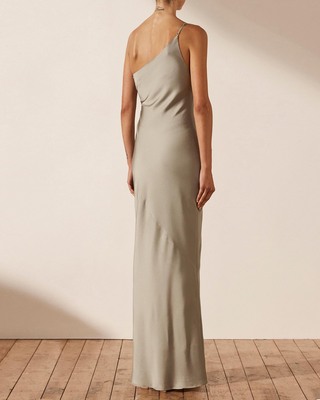 Shona Joy Luxe Asymmetrical Gathered Maxi Dress - AirRobe