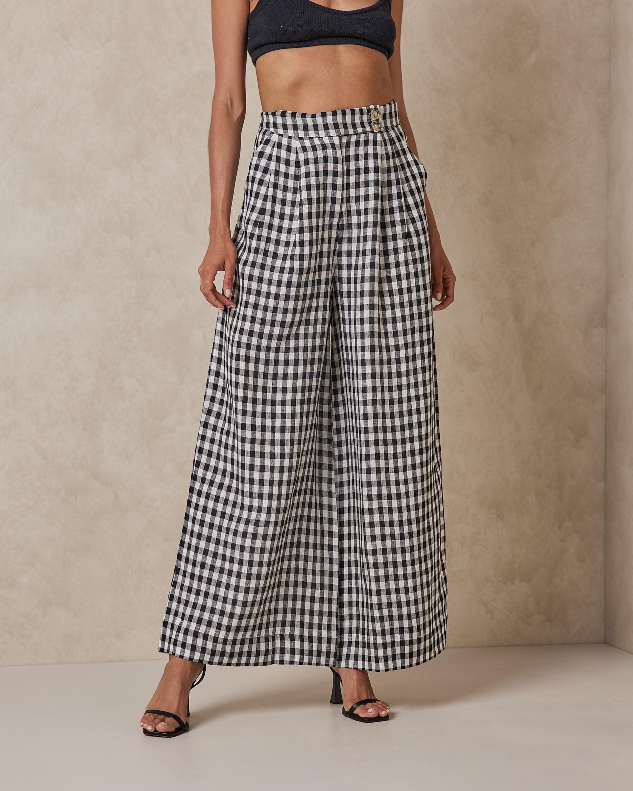 Linen Wide Leg Relaxed Fit Pants