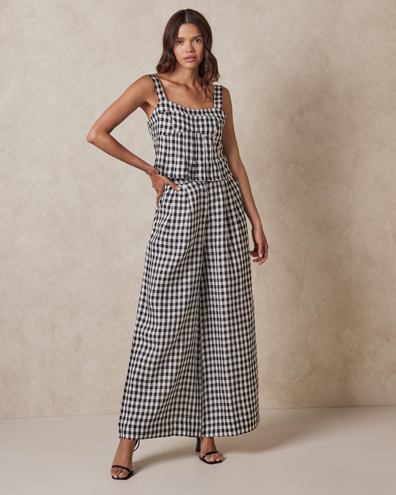Linen Wide Leg Relaxed Fit Pants