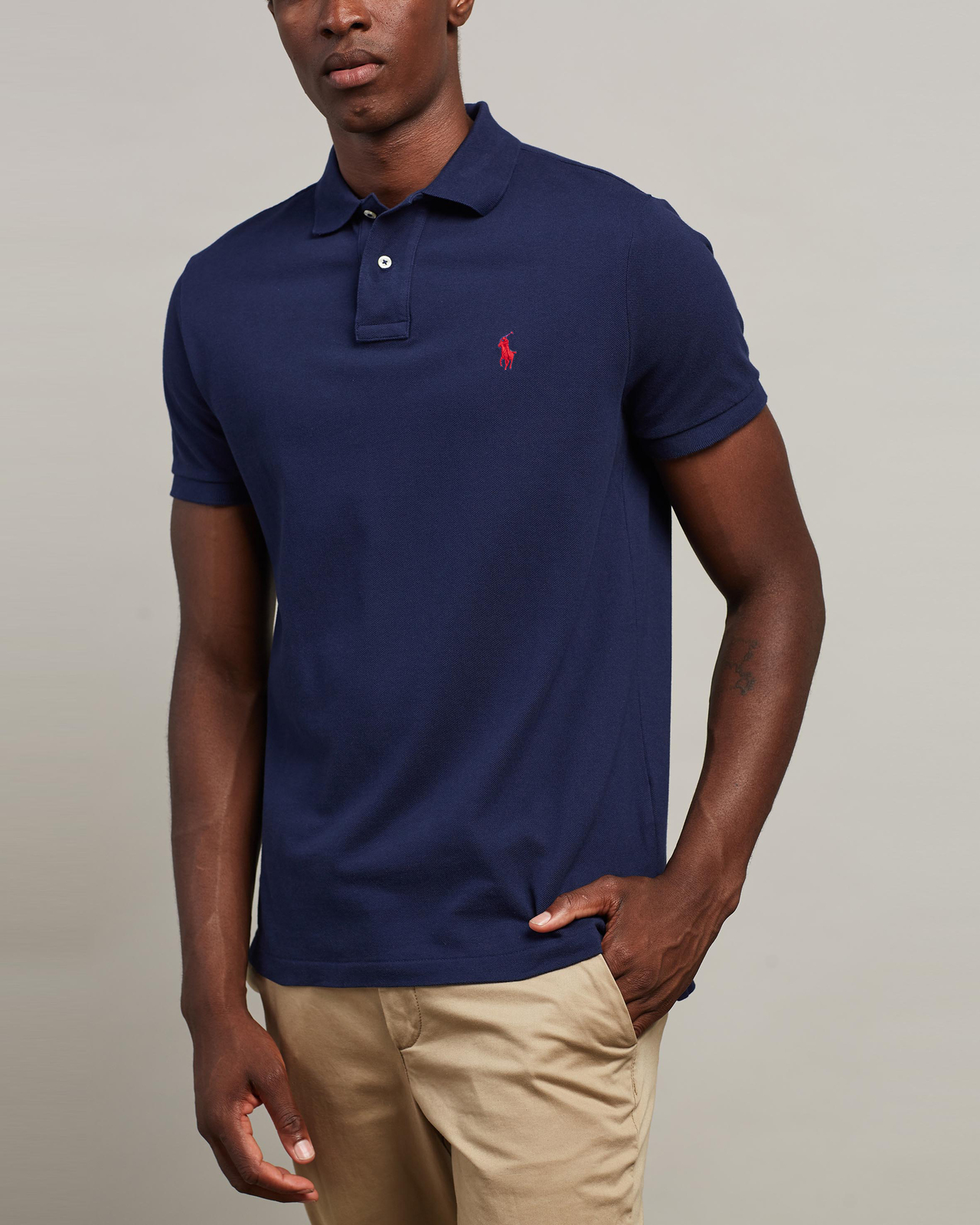 Custom Slim Fit Mesh Polo