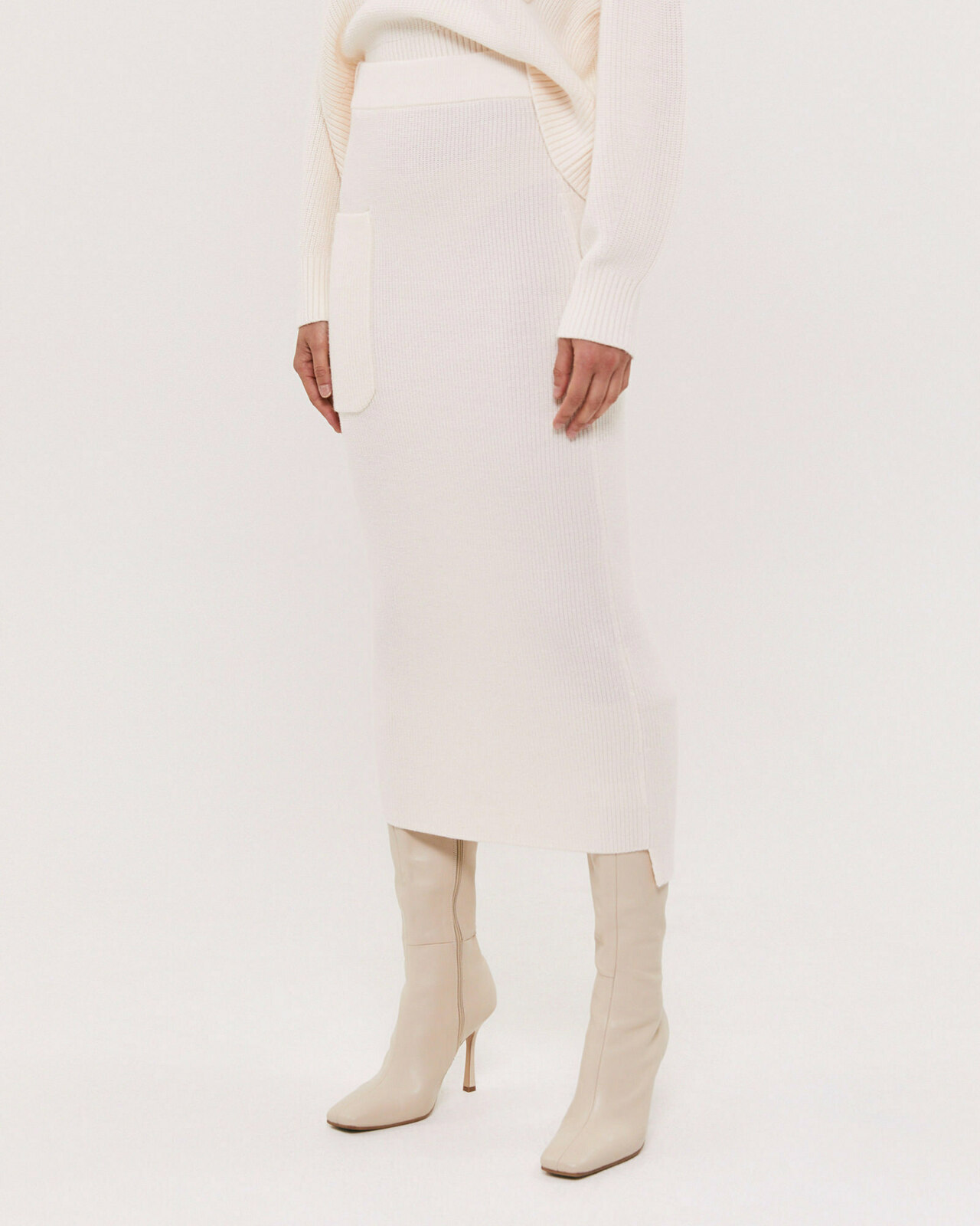 SB Chloe Wool Blend Pocket Skirt