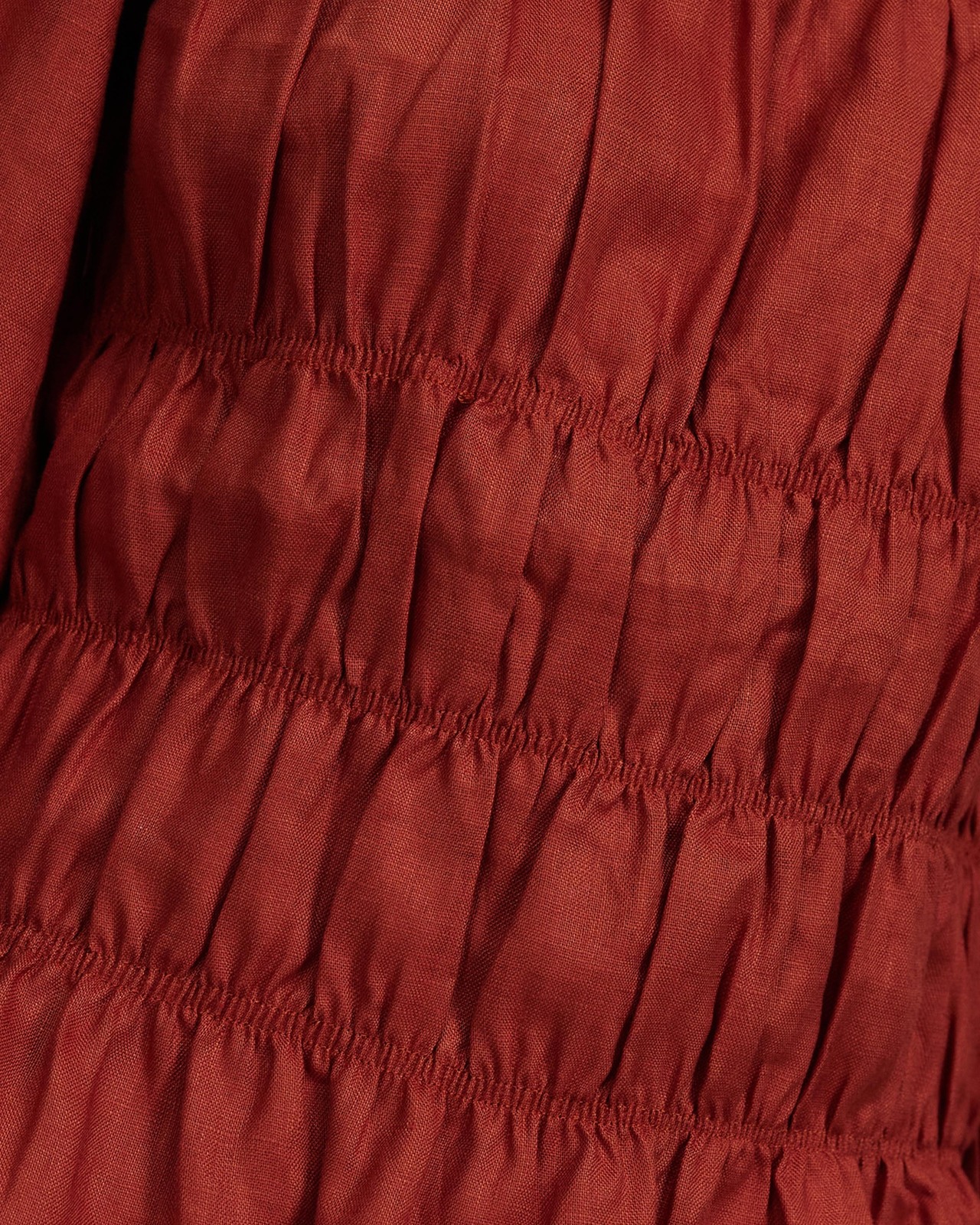 Shirred Linen Top