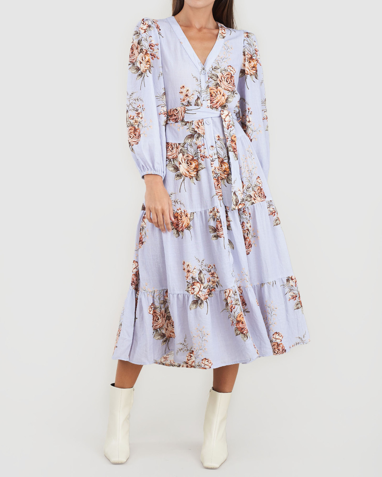 Amelius Rosalie Linen Midi Dress - AirRobe