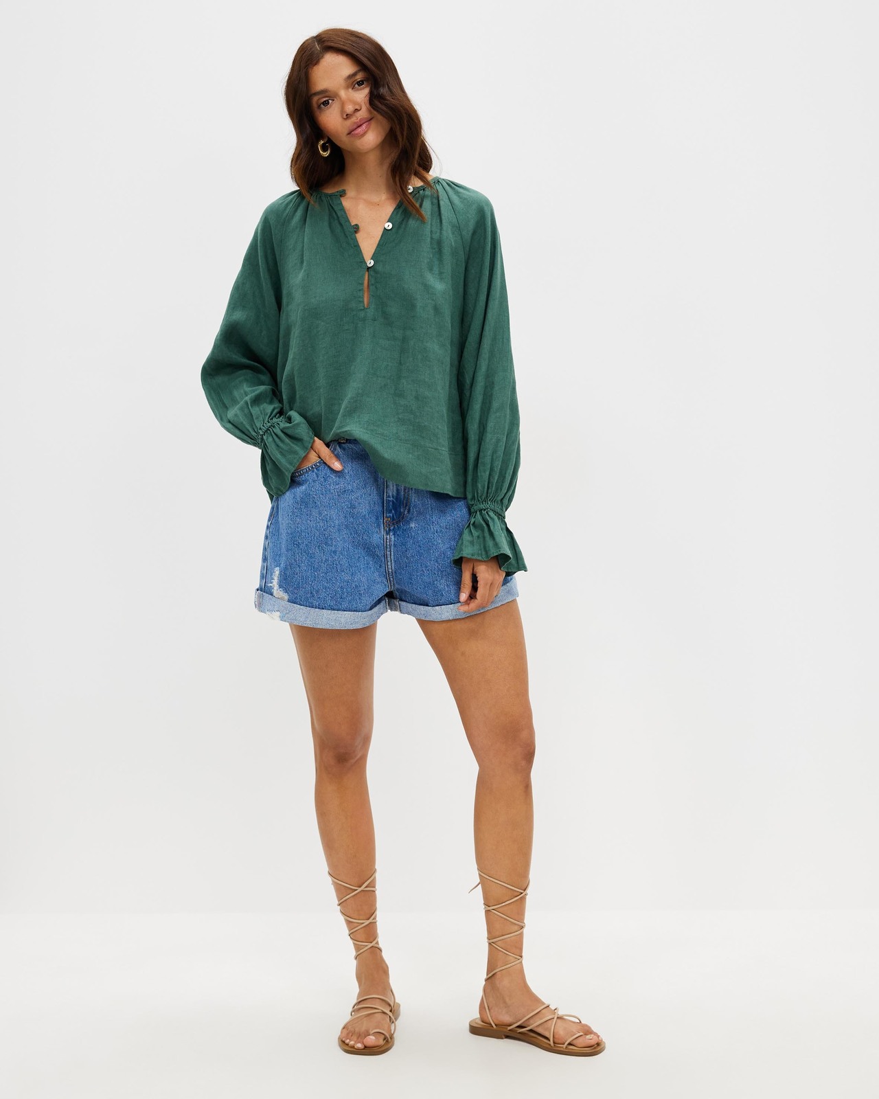 linen smock top