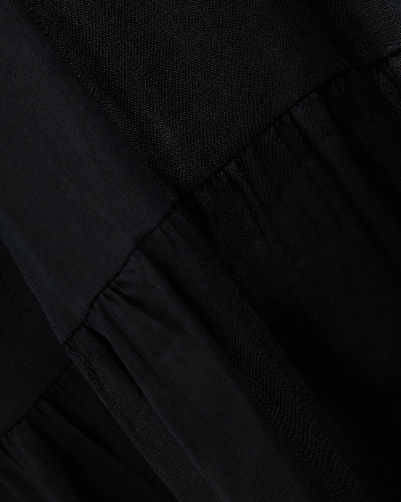 Tiered Linen Long Sleeve Dress