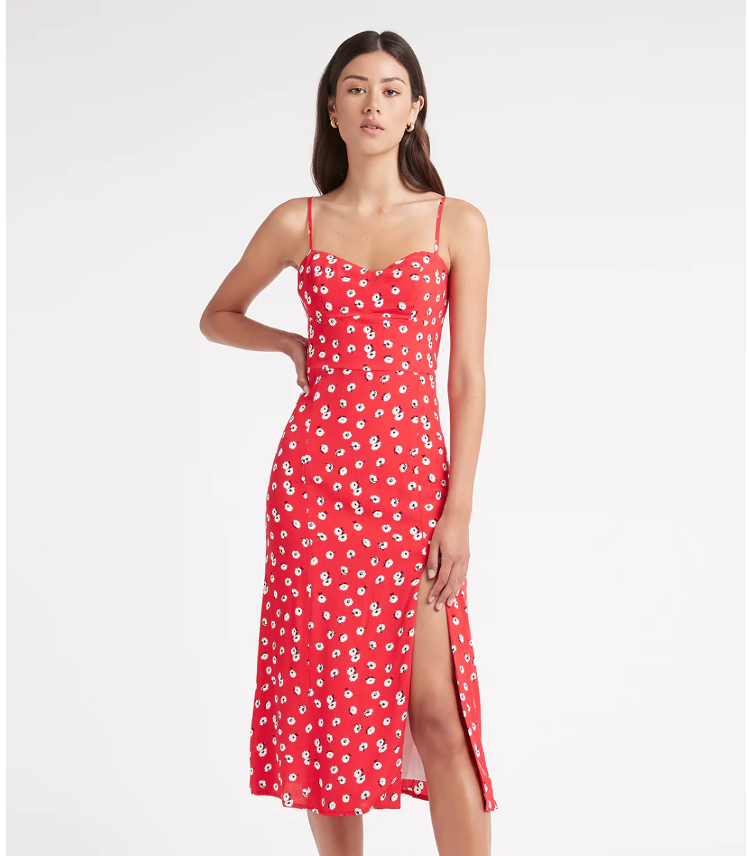 Kooka Ivy Midi Dress Red Size 10 BNWT - AirRobe