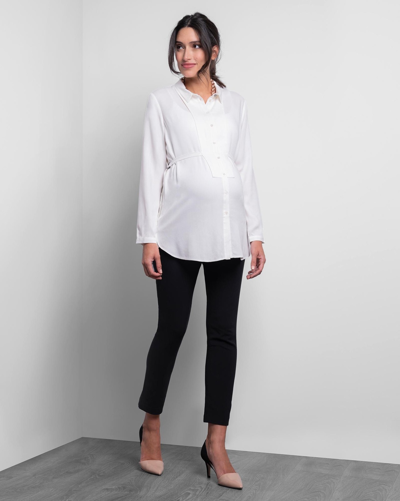 Stephanie Bib Front Maternity Shirt