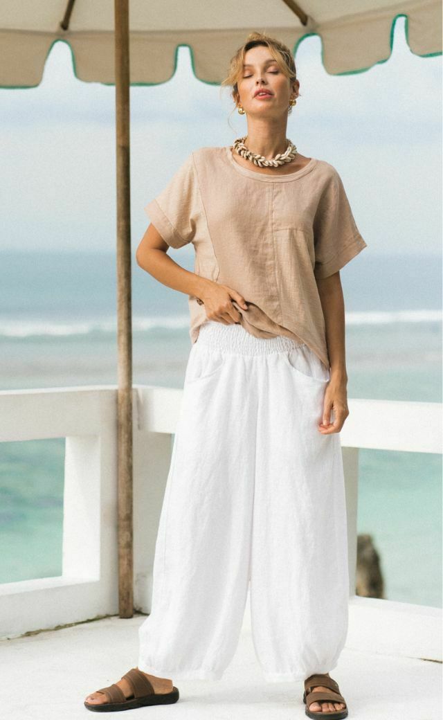 Sadhu Linen Pants White