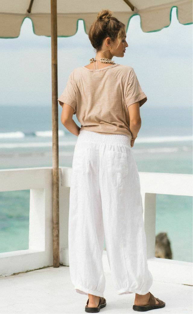 Sadhu Linen Pants White