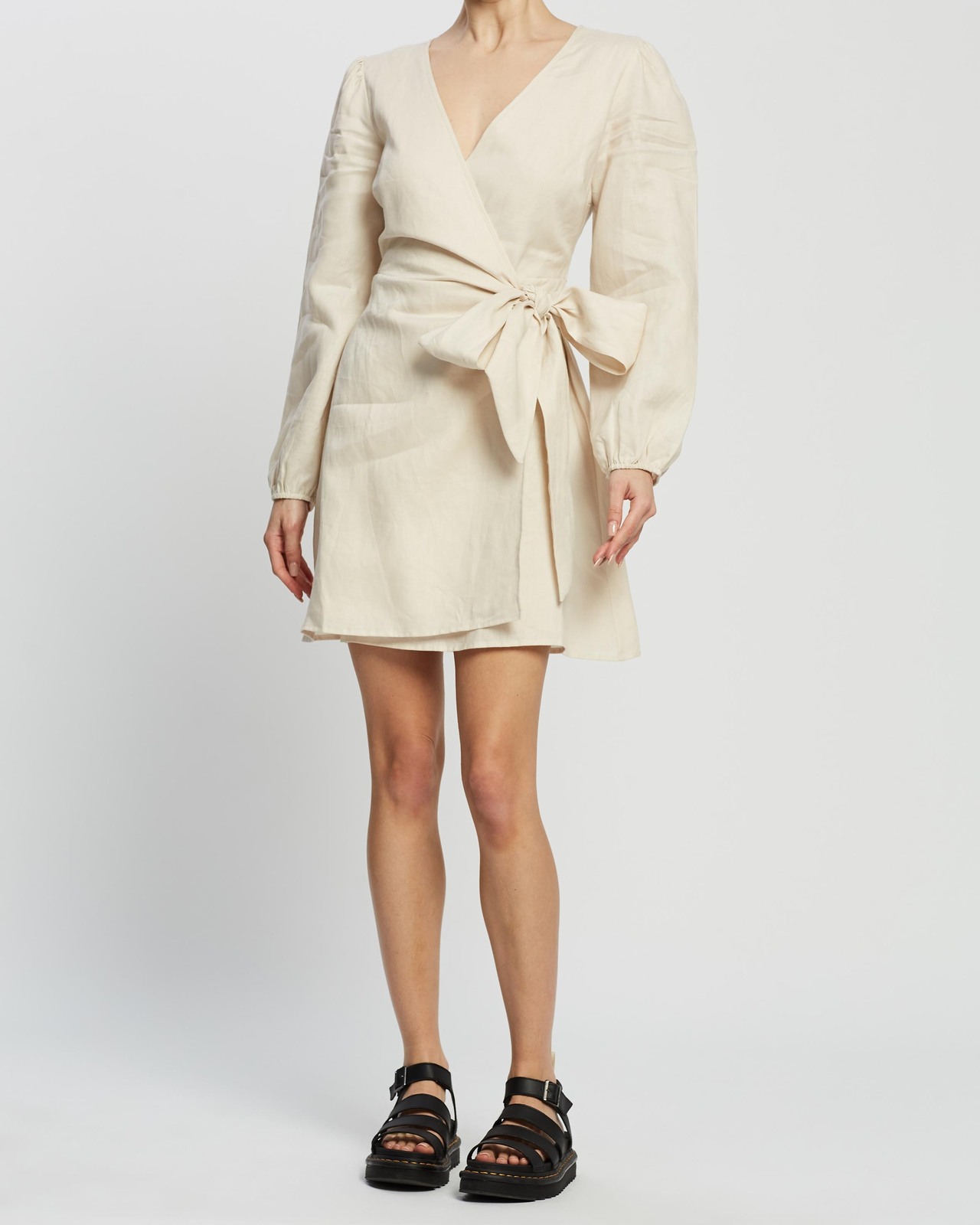 Linen Wrap Dress