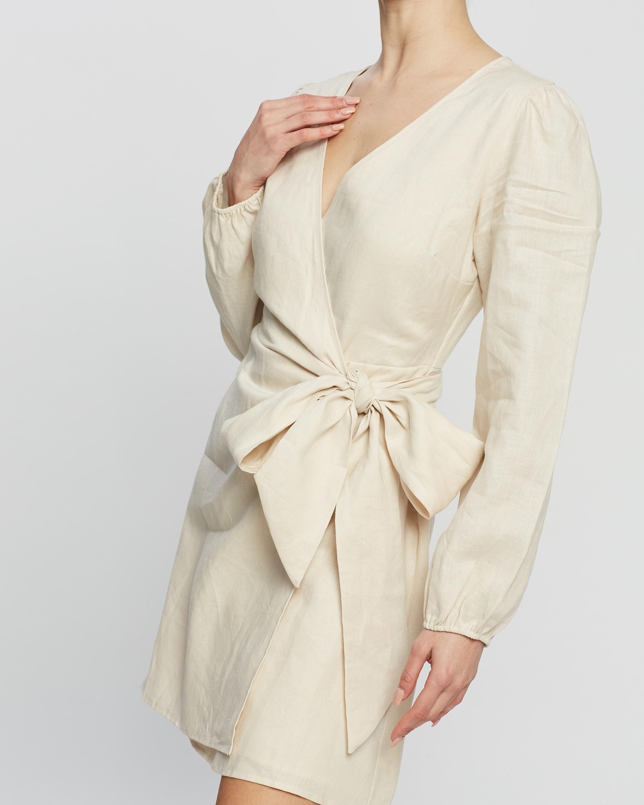 Linen Wrap Dress