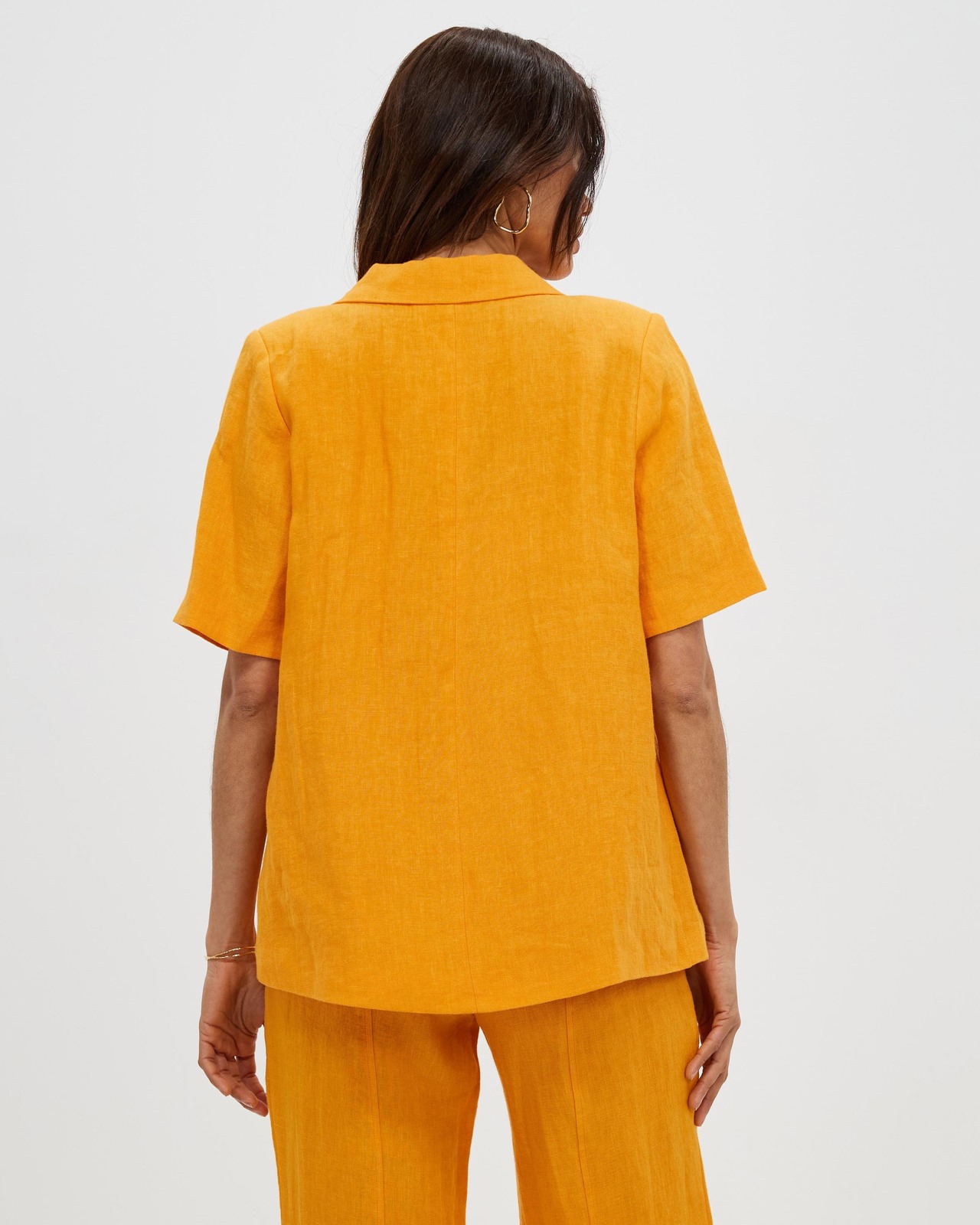 Short Sleeve Linen Blazer