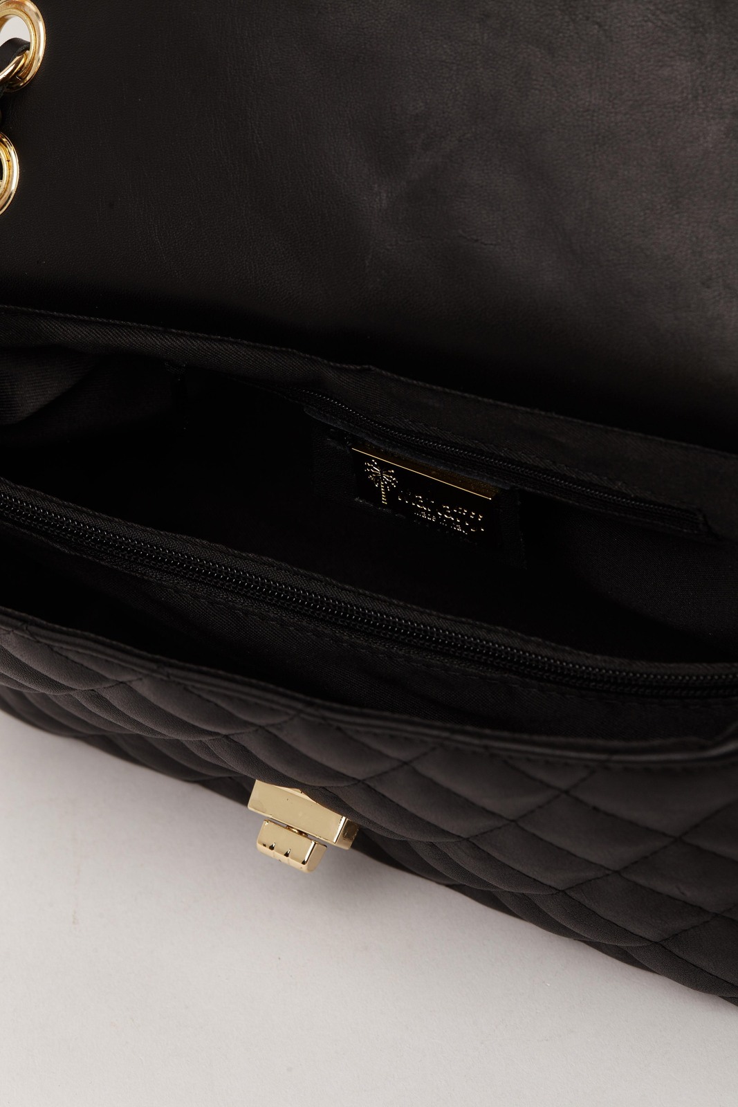 Bianca black Quilted black Italian leather handbag