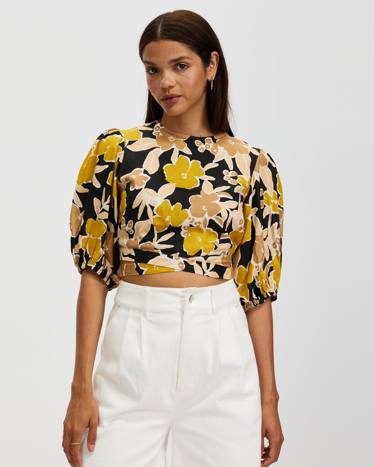 Cross Back Linen Top