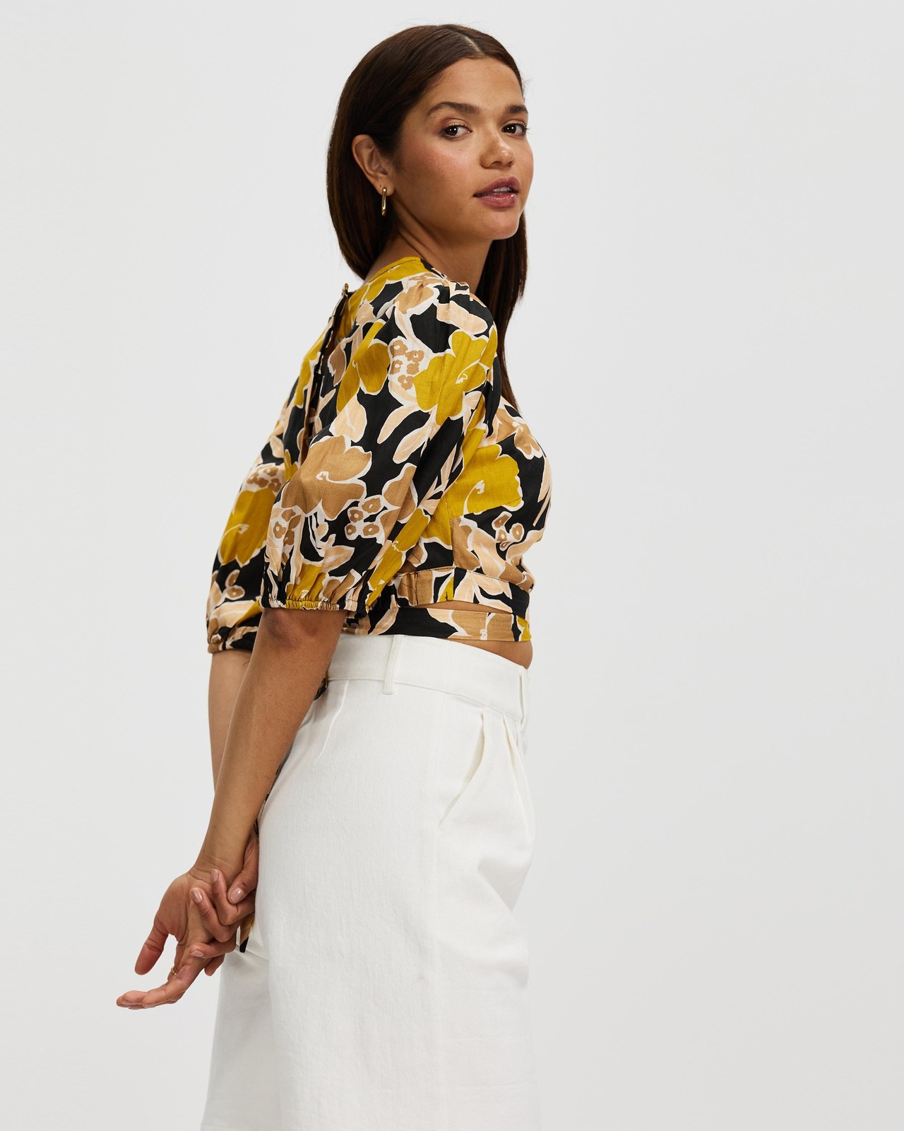Cross Back Linen Top