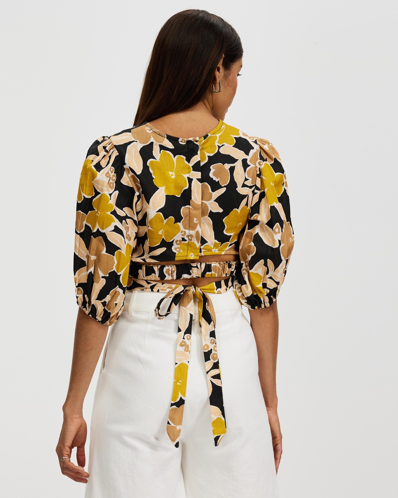 Cross Back Linen Top