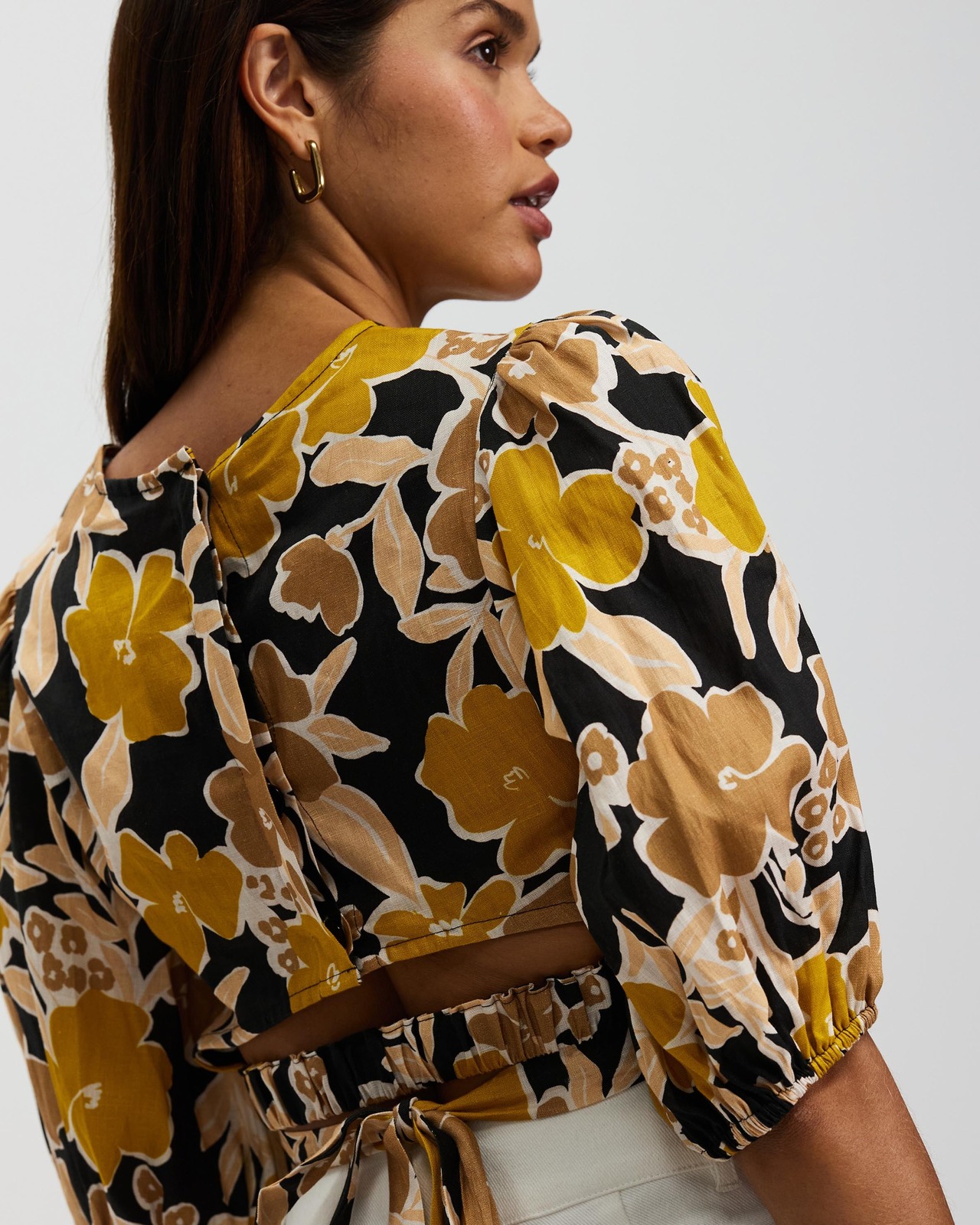 Cross Back Linen Top