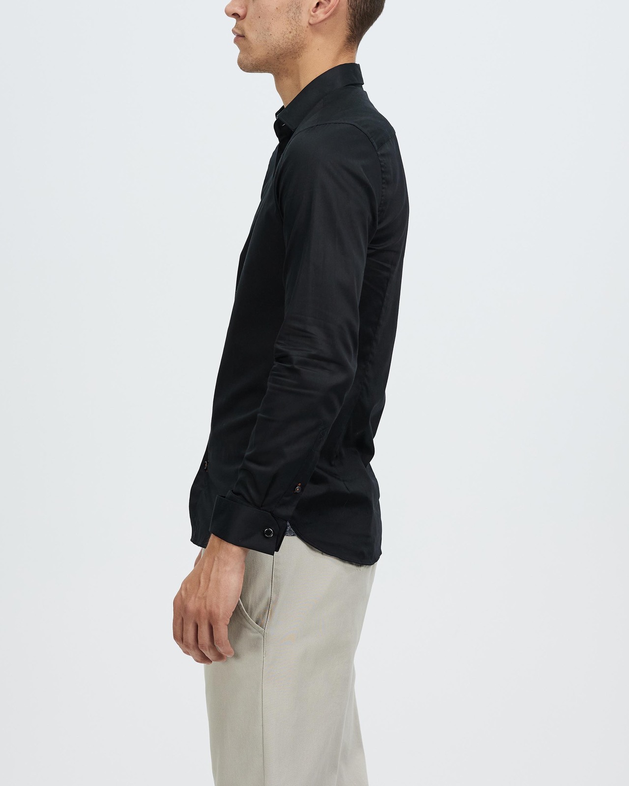 Exon LS Satin Stretch Shirt