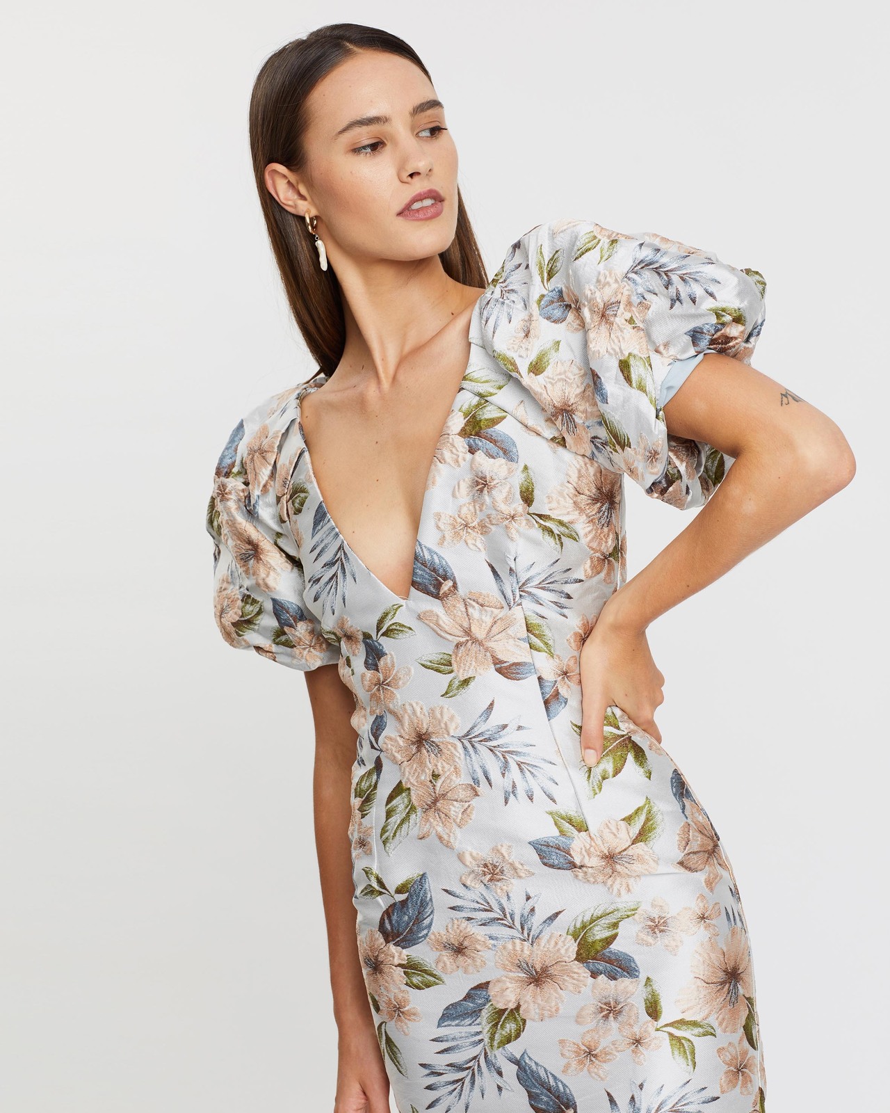 Bec + Bridge Fleurette Jacquard V Dress - AirRobe